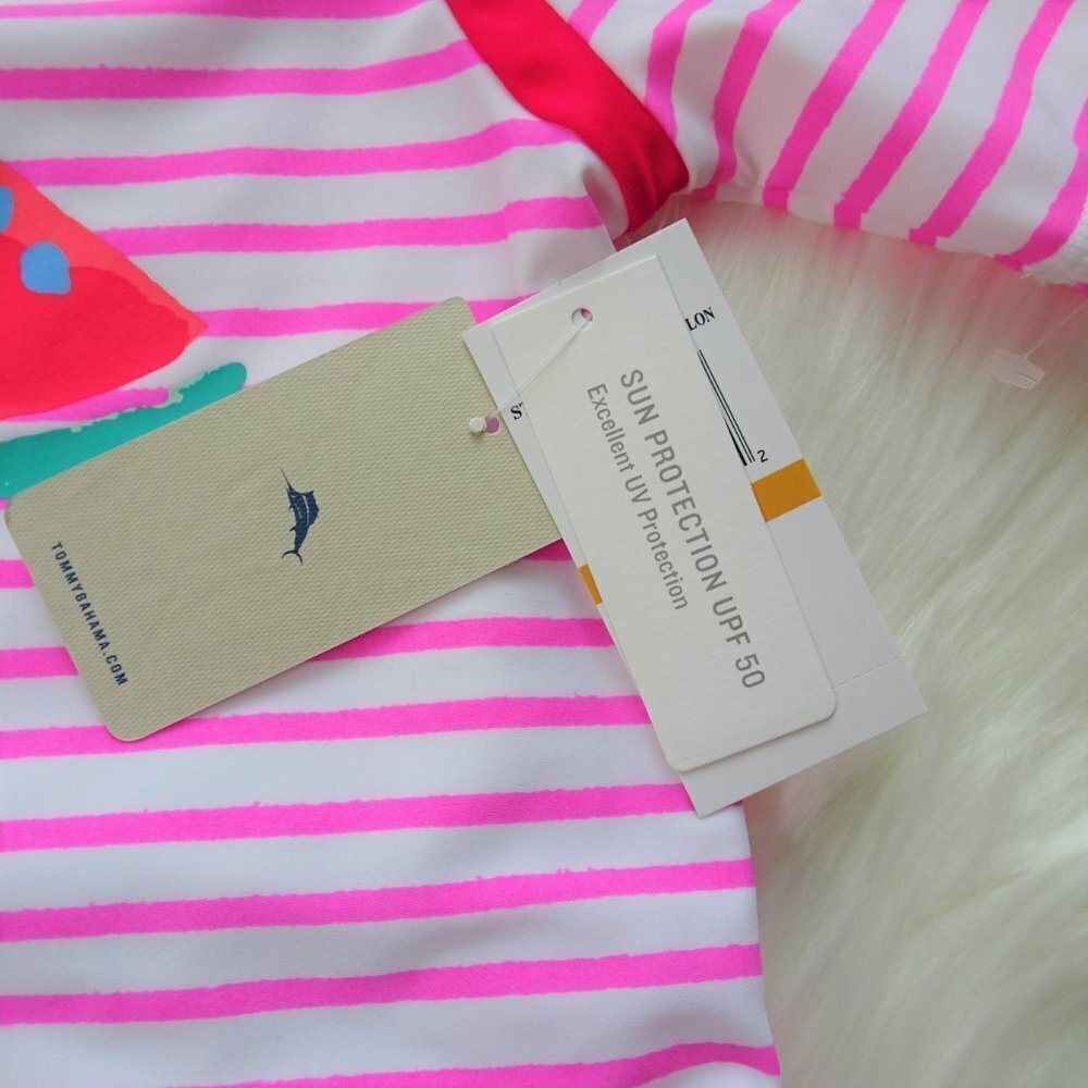 NWT Tommy Bahama Girls Rash Guard Swim Set  2T Watermelon UPF 50+ - Picture 7 of 11
